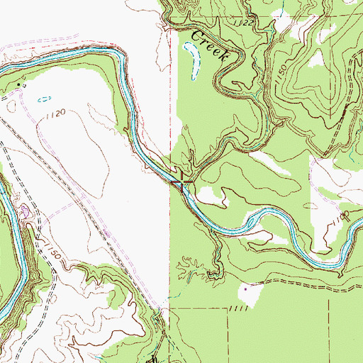 Topographic Map of Kings Creek, TX