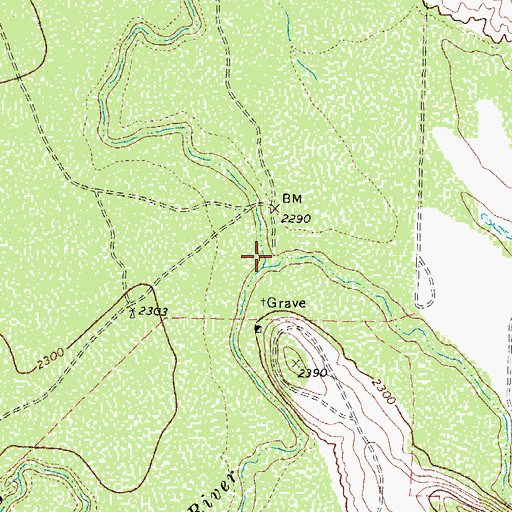 Topographic Map of Kiowa Creek, TX
