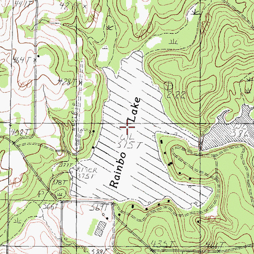 Topographic Map of Kile Branch, TX