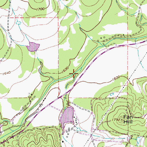 Topographic Map of Klein Hollow, TX