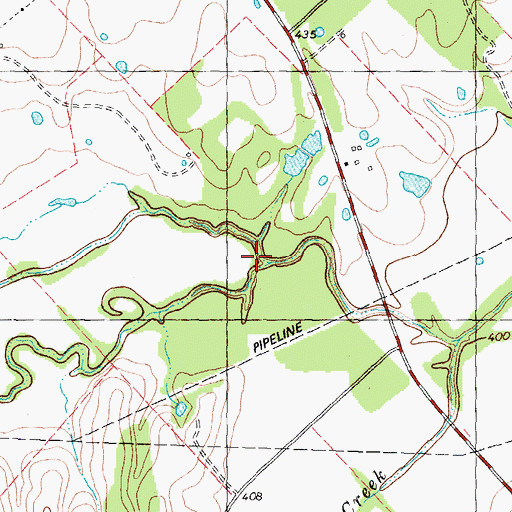 Topographic Map of Koen Creek, TX
