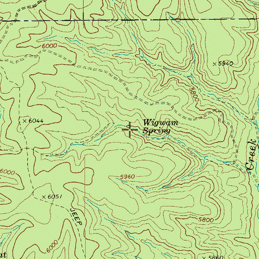 Topographic Map of Wigwam Spring, AZ