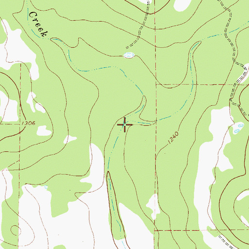 Topographic Map of Krause Creek, TX