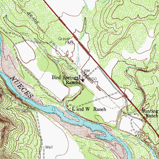Topographic Map of L and W Ranch, TX