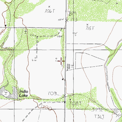 Topographic Map of L Kesling, TX