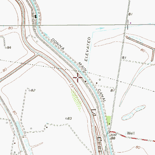 Topographic Map of La Cruz Resaca, TX