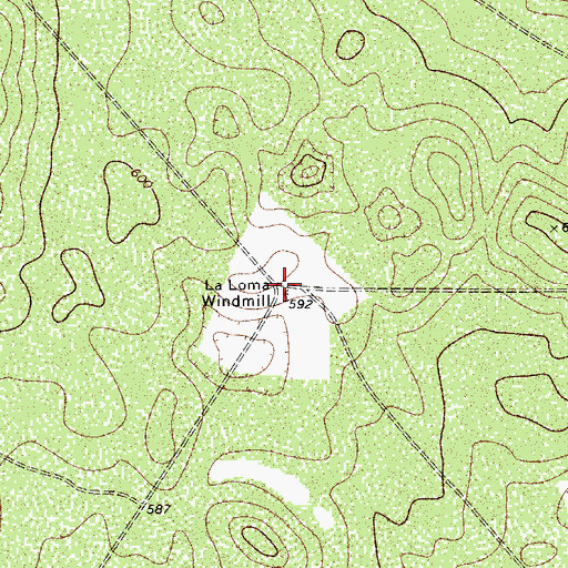 Topographic Map of La Loma Windmill, TX