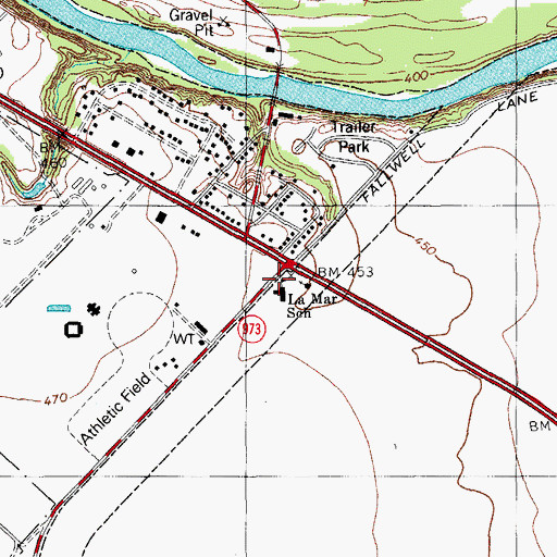 Topographic Map of La Mar School, TX