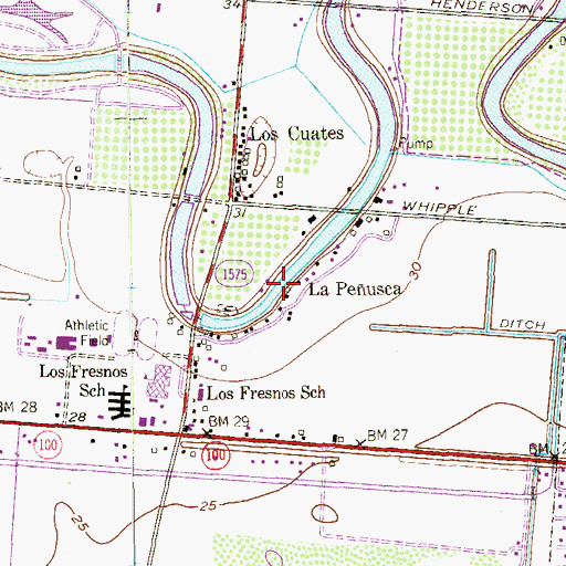 Topographic Map of La Peusca, TX