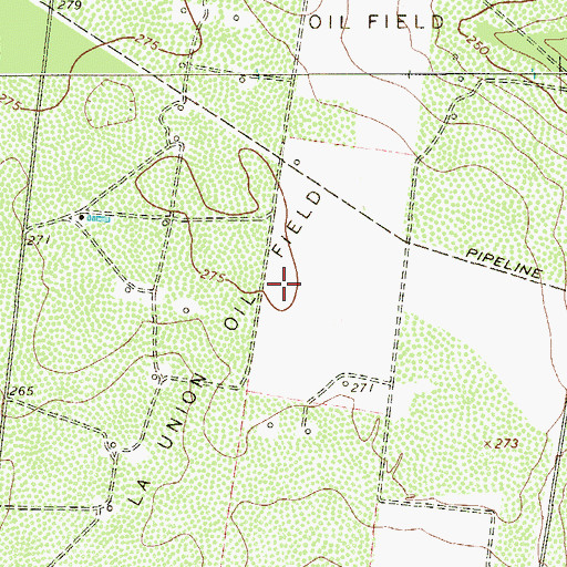 Topographic Map of La Union Oil Field, TX