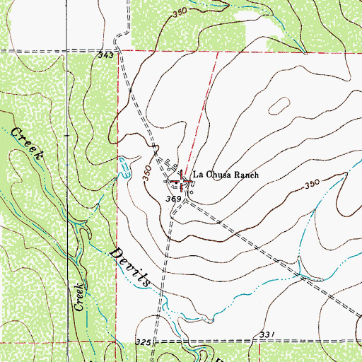 Topographic Map of LaChusa Ranch, TX