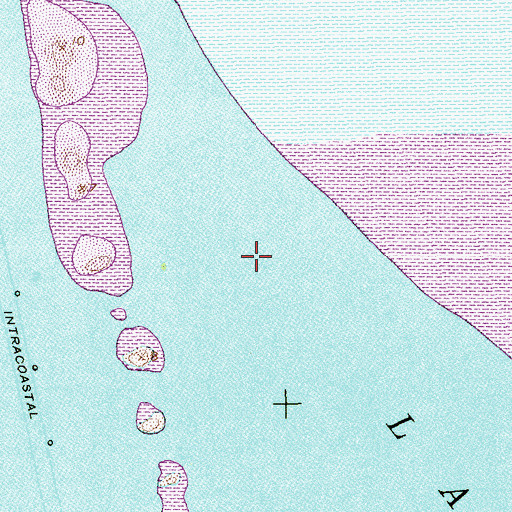 Topographic Map of Laguna Madre, TX