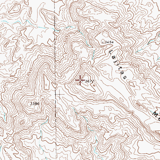 Topographic Map of Lajitas Mesa, TX