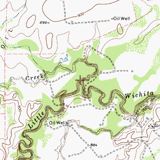 Topographic Map of Lake Creek, TX