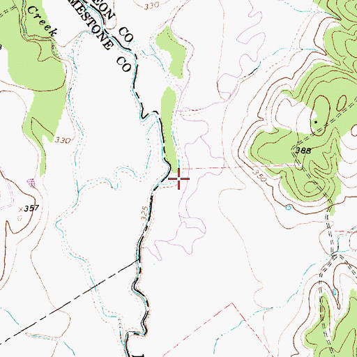 Topographic Map of Lambs Creek, TX