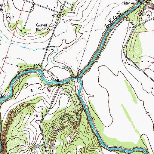 Topographic Map of Lampasas River, TX