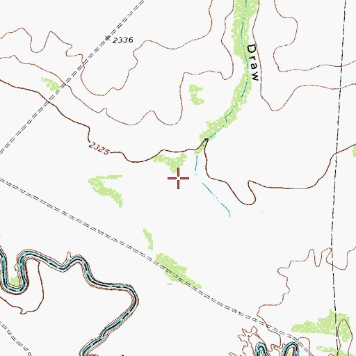 Topographic Map of Landreth Draw, TX