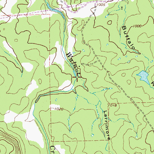 Topographic Map of Larrimore Hollow, TX