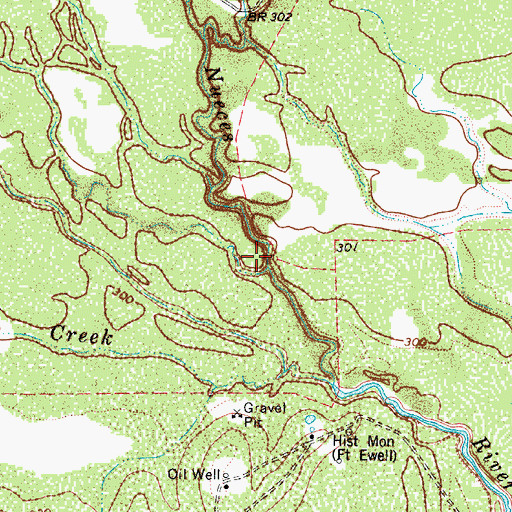 Topographic Map of Las Raices Creek, TX