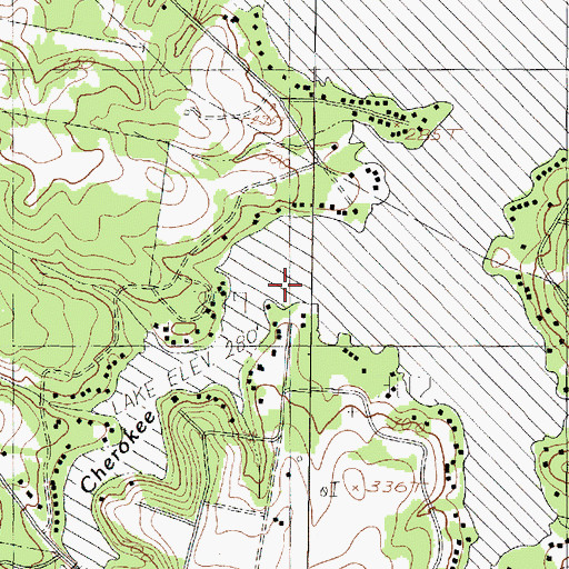 Topographic Map of Lee Creek, TX