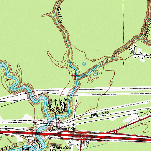 Topographic Map of Lee Gully, TX