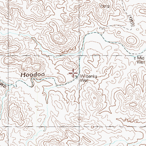 Topographic Map of Wilbanks Cabin, AZ