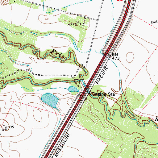 Topographic Map of Leona River, TX