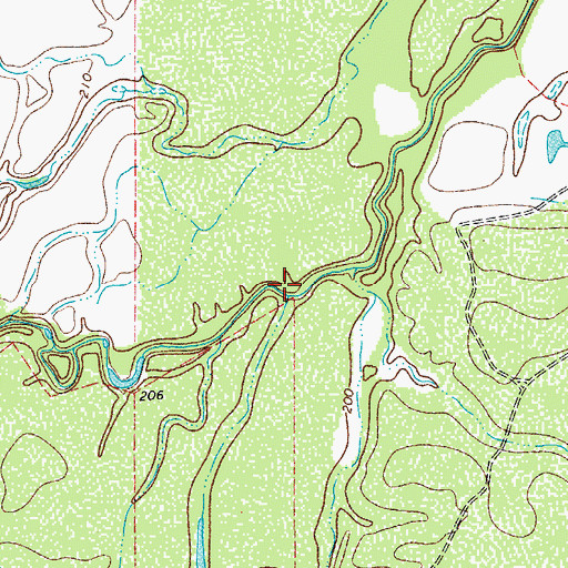 Topographic Map of Leopard Creek, TX