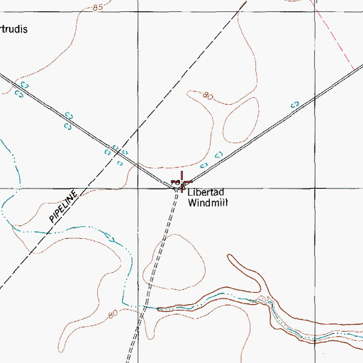 Topographic Map of Libertad Windmill, TX