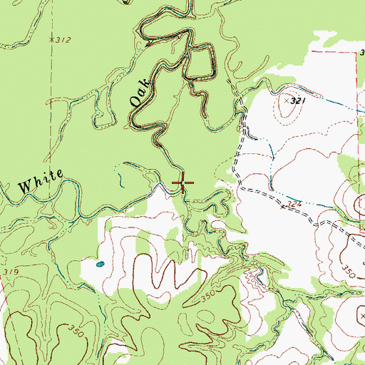 Topographic Map of Lick Creek, TX