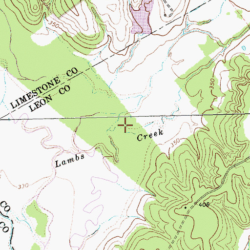 Topographic Map of Lies Branch, TX
