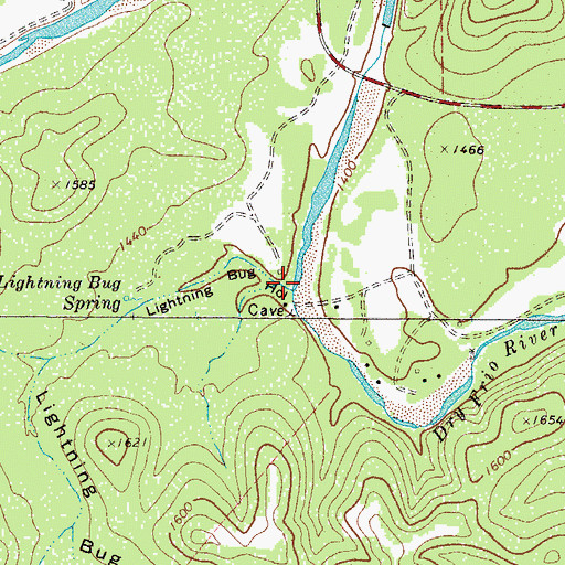 Topographic Map of Lightning Bug Hollow, TX