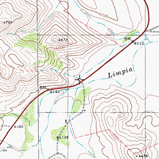 Topographic Map of Limpia Canyon, TX