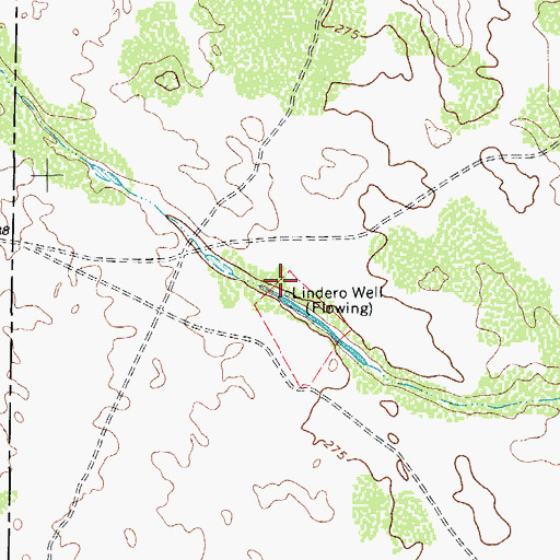 Topographic Map of Lindero Well, TX