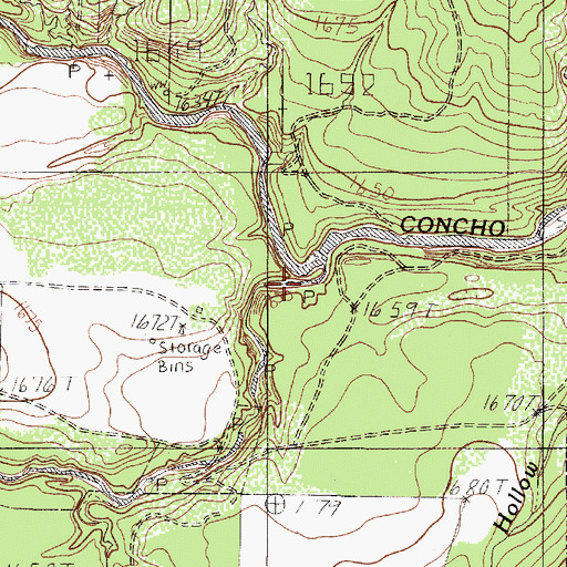 Topographic Map of Lipan Creek, TX