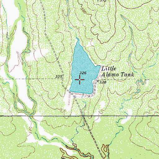 Topographic Map of Little Alamo Tank, TX