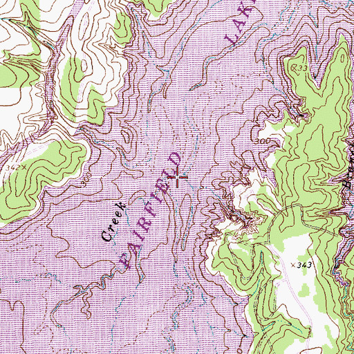 Topographic Map of Little Brown Creek, TX