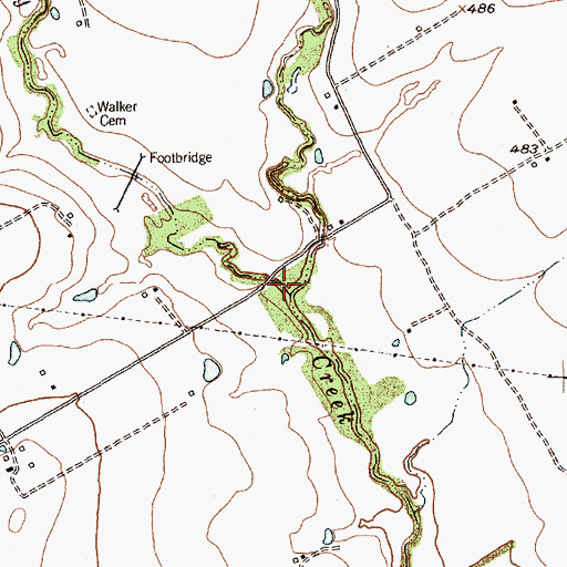 Topographic Map of Little Brushy Creek, TX
