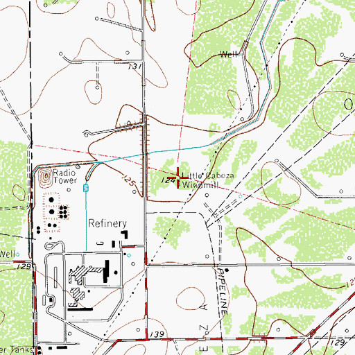 Topographic Map of Little Cabeza Windmill, TX