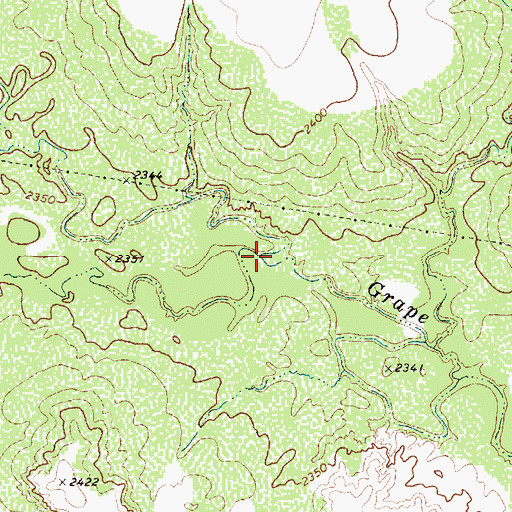 Topographic Map of Little Grape Creek, TX