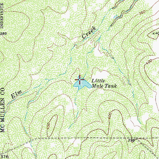 Topographic Map of Little Mule Tank, TX