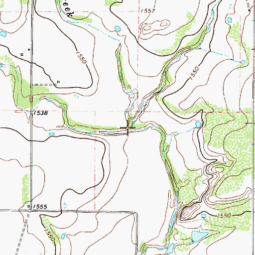 Topographic Map of Little Panther Creek, TX