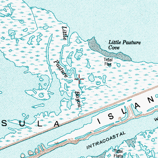Topographic Map of Little Pasture Bayou, TX