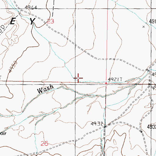 Topographic Map of Wild Band Pockets, AZ