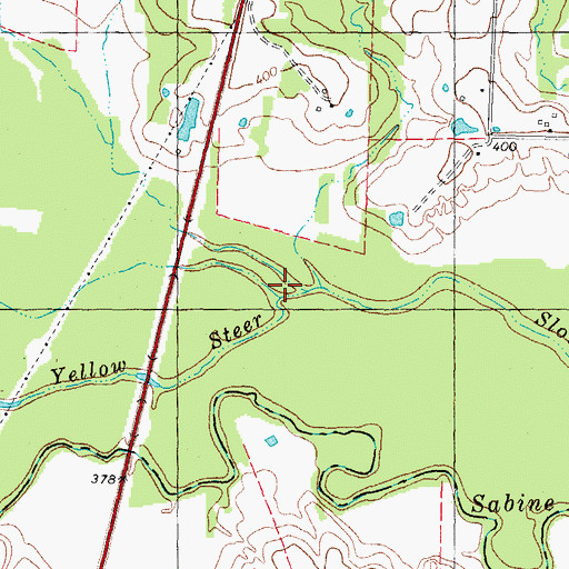 Topographic Map of Little Slough, TX