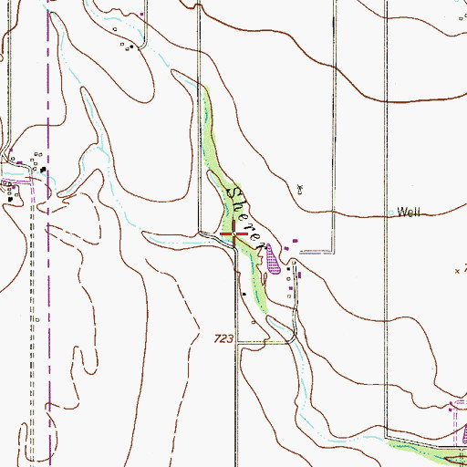 Topographic Map of Little Sous Creek, TX
