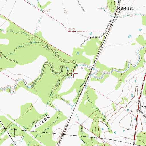 Topographic Map of Little Tehuacana Creek, TX
