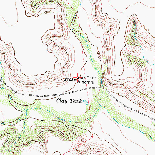 Topographic Map of Little Windmill, TX