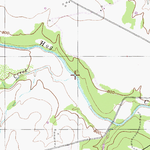 Topographic Map of Live Oak Creek, TX