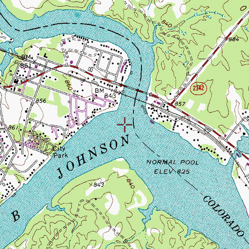 Topographic Map of Llano River, TX